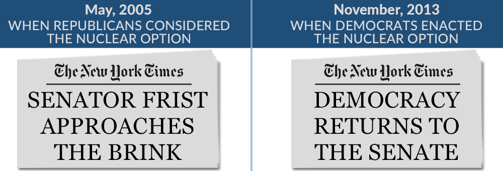 New York Times Headlines Nuclear Option