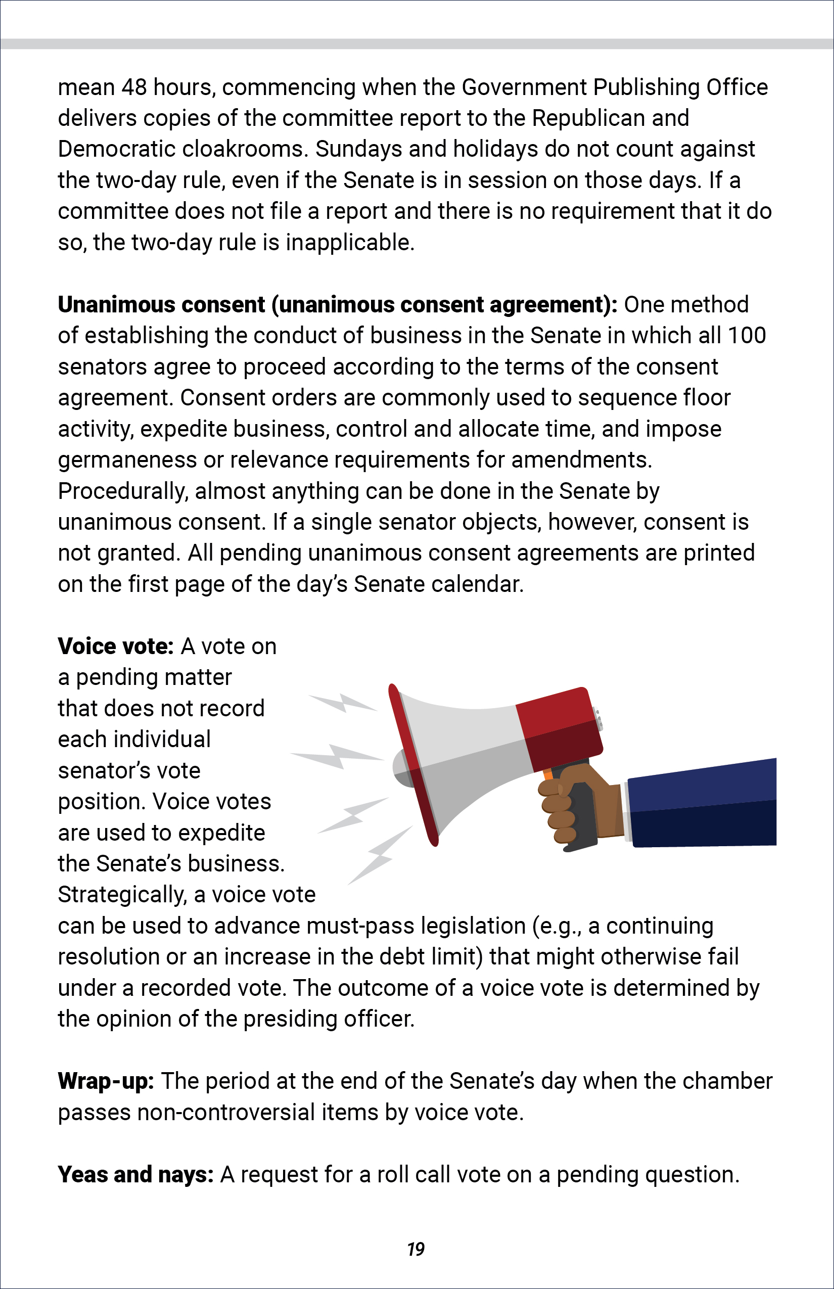 Senate Glossary of Terms