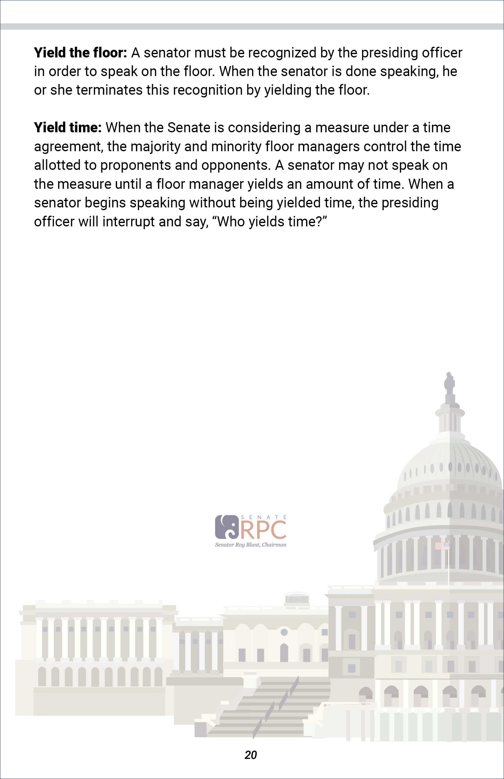 Senate Glossary of Terms