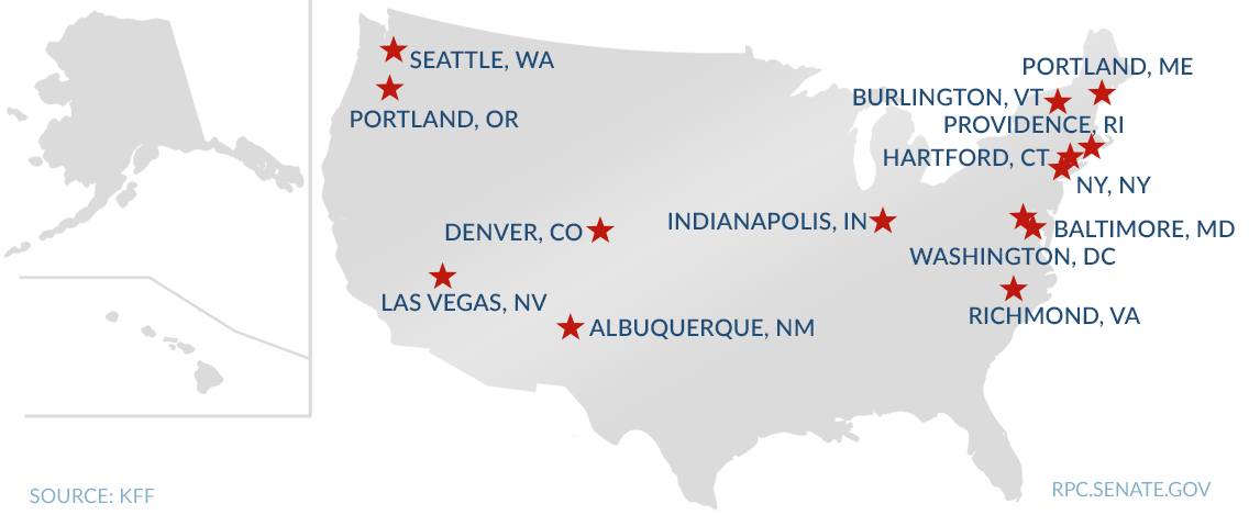 Premiums rising in 14 states across united states