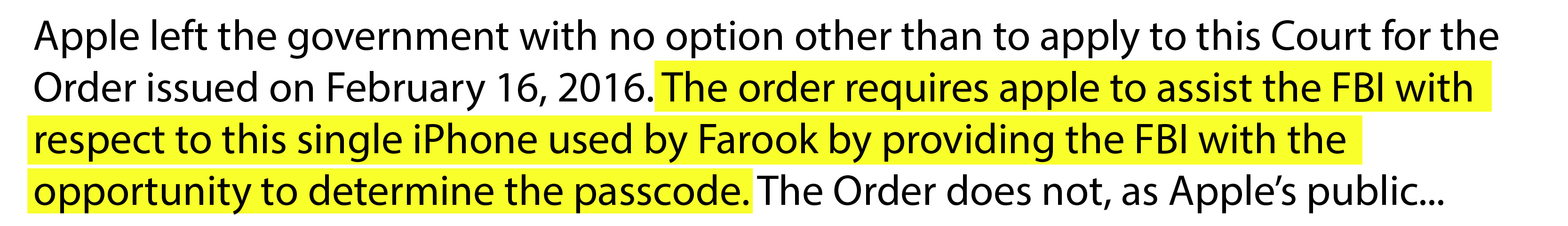 Order requires Apple to assist FBI
