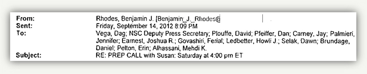 Benghazi email header