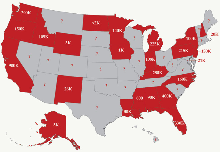 Obamacare cancellations map