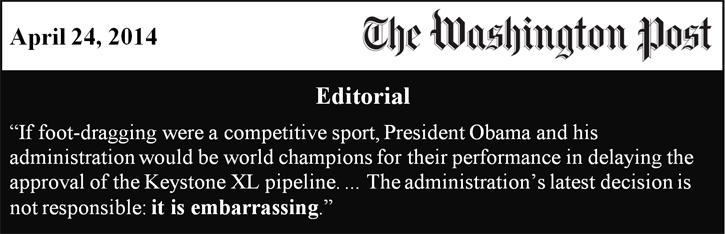 Washington Post on Keystone delays